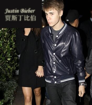 XS-XXXL 2022 Justin Bieber 남성 의류 겉옷 다크 블루 야구 가죽 자켓 코트 플러스 사이즈 무대 의상 가수 의상
